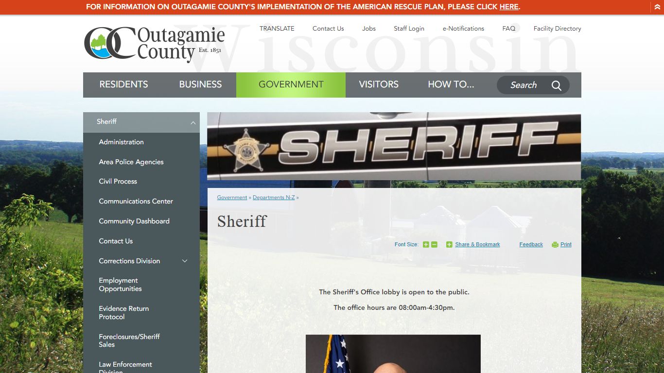 Sheriff | Outagamie County, WI